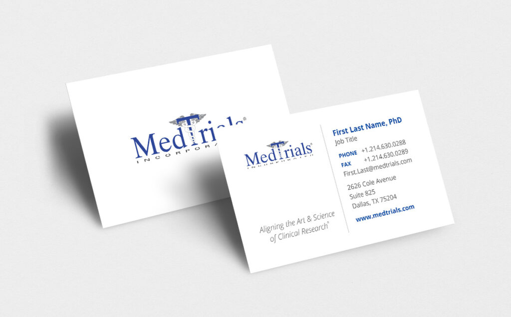 MedTrials business card design