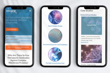 Integral Molecular website design on mobile phones