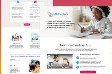 Math Mentors website design