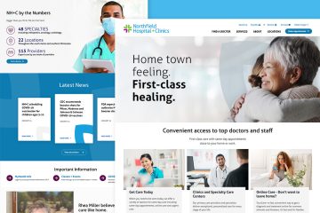 Northfield Hospital Website design desktop